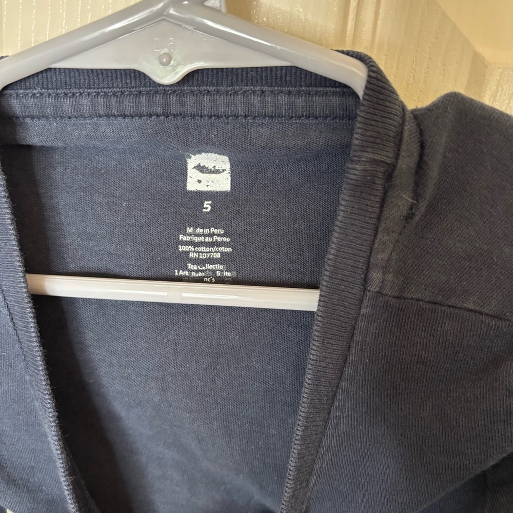 Tea Collection Girls Nature is my Friend long SleeveTop Size 5 Navy Outdoor - Picture 4 of 5
